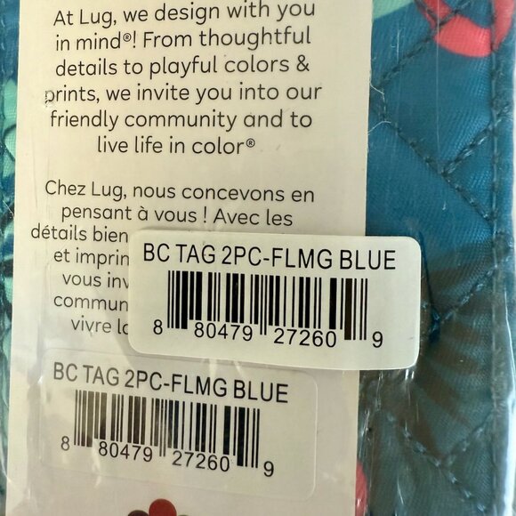 Lug Baggage Claim Luggage Tag 2pc Set - Flamingo Blue - BNWT - Picture 5 of 6